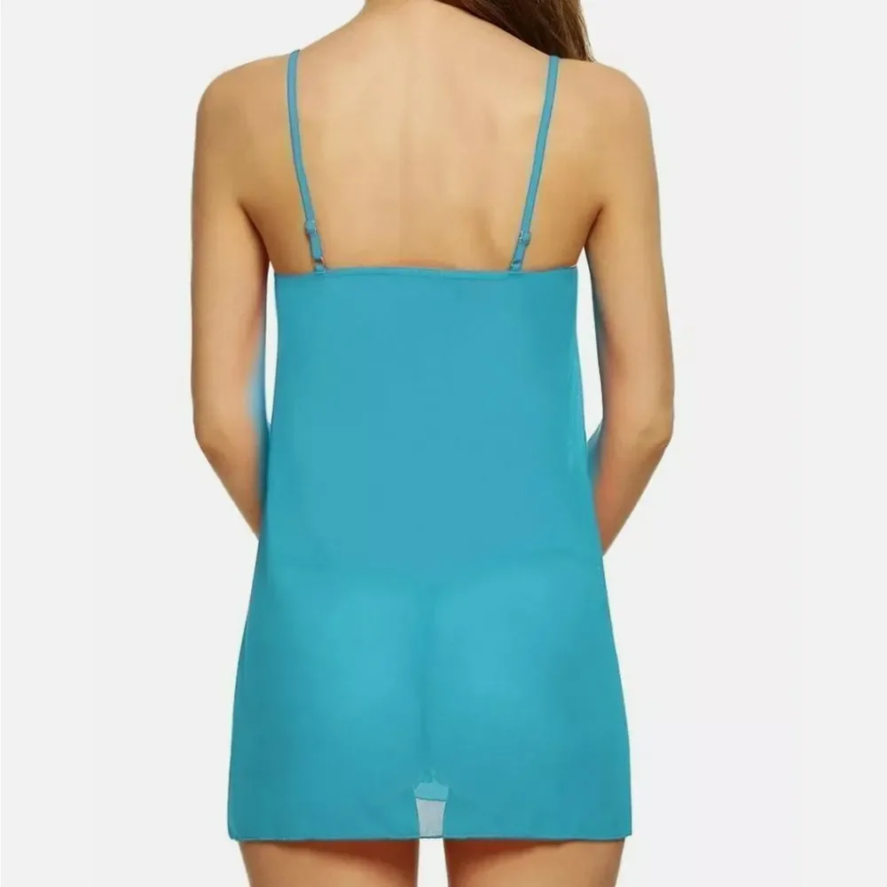 Open-Crotch-Sleepwear-Underwear-Sheer-Dress-Set